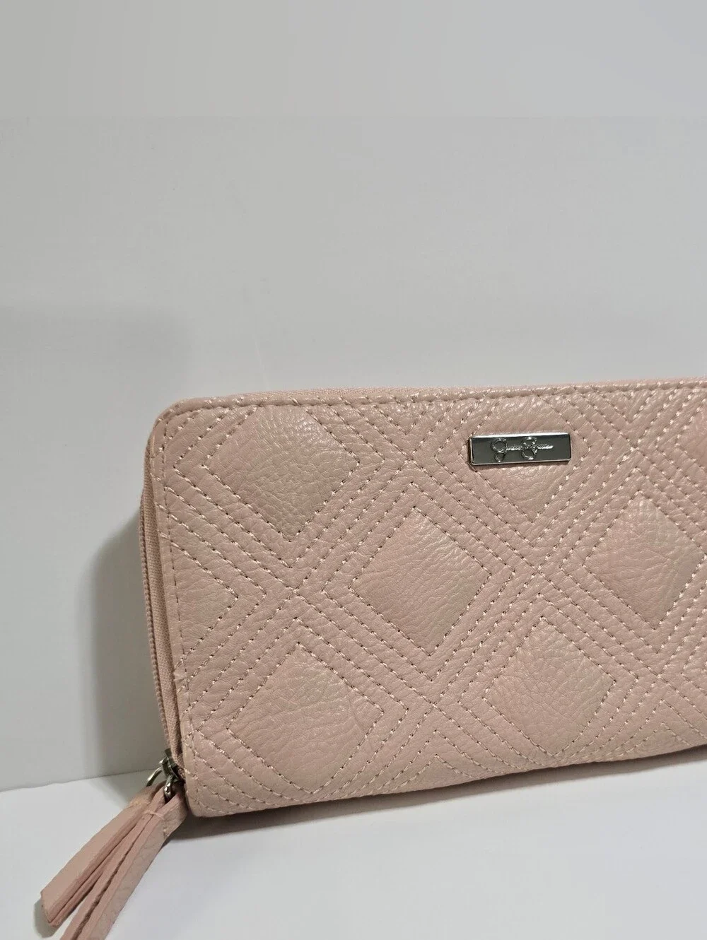 Jessica Simpson Blush Quilted Zip Wallet